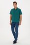 Men's Comfort Fit Mock Neck Dark Green T-Shirt 50324787-Vr101 - 4