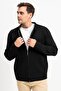 Polo Neck Zippered Men's Knitwear Cardigan
