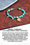 Turquoise (Turquoise) Tulip Natural Stone Bracelet with Silver Apparatus