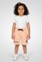 Toddlers Girl Mickey And Friends Embroidered Shorts, Peach