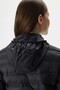 Quilted Synthetic Fill Jacket Mock Neck Black Women's Coat - 4