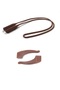 Silicone non-slip ear lock and glasses strap / cord brown
