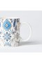 Istekana Tea Mug Set 6Pc Porcelain Assorted Color Decorated Design - 3