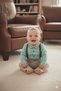 Baby Boy Snap-On Shirt-Pants-Bow Tie-Suspender Set, 4-Piece Baby Gift (1 Size Larger Is Recommended)