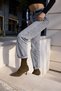Savella Women's Khaki Suede Stretch Archer Boots - 6