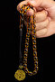 Certified Trabzon Kazaz Tassel-Decorated 8X12Mm Fire Amber Prayer Beads - 2