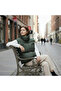 Stand-Up Collar Button-Detail Pocketed Khaki Color Sleeveless Puffer Jacket-Vest - 3