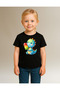 Cute Dinosaur Eating Ice Cream Printed Short Sleeve Unisex T-Shirt (Ages 4-13) - 2