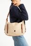 Women's Cream-Tan Casual Daily Shoulder and Crossbody Bag 6 Compartment Women's Bag - 2