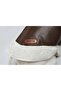 Zippered Fur Leather Dog Outfit Brown Medium - 6