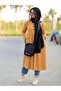 Winter, Dress or long blouse, Plain, tie on the chest, pockets, Round Collar, Brushed wool, Casual - 2