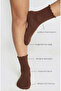 Bamboo Women's Ruffled Elastic-Free Stitch-Free Women's Socks 3-Piece Brown Socks/Does Not Leave Marks/Does Not Squeeze Socks - 2