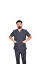 D/114 Unisex Doctor Nurse Student Alpaca Fabric Scrubs Set - 5