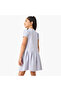 Collared Short Sleeves Knee Length Polo Dress with Floral Print - 3