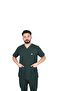 D/114 Unisex Doctor Nurse Student Alpaca Fabric Scrubs Set - 5