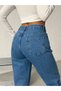 Blue High Waist Full Fit Mom Jeans - 4