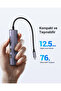 محول طاقة USB-C إلى HDMI + 3 منافذ USB 3.0 A + PD، طول 15 سم، لون رمادي - 7