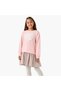 Round Neck Long Sleeves Knee Length Dress with Heart Applique