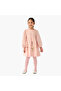 Floral Embroidered Long Sleeves Dress with Tights