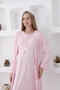 Long Sleeve Maternity Pajamas Dress Set Buttoned Lace Breastfeeding Nightgown - 5