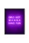 ALAYRA Purple Pictures Wall Decor - Wall Art for Bedroom Aesthetic Purple, Neon Posters, Teen Girl Posters for Bedroom UNFRAMED 12" x 16" (Girls Just Wanna Have Fun)40.6X30.5 CM