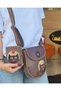 Cat Love Figured Design Cross Braided Arm Bag and Wallet Combination – Brown - 2