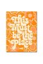 ALAYRA Vintage Funky Trendy Preppy Wall Art Prints 70s Wall Art Motivational Poster Positive Quotes Wall Decor Orange Floral Pattern Poster Retro Home Decor Inspirational Quotes40.6X61 CM