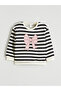 Ecru Long Sleeve Baby Girl Sweatshirt