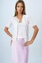 Women's pink sleeveless blouse and buttoned knit cardigan vs00850 - 4