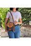 Small Postman Shoulder Bag with Witch Figure Ethnic Bohemian Style - Brown - 8