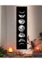 ALAYRA Ohhvvow Zunniu Moon Phase Wall Art Painting, Black and White Moon Canvas Print Poster Wall Art Decoration for Bedroom Living room (Black unframed)119.4X30.5 CM