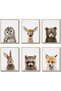ALAYRA Baby Animal Posters and Prints - ART - Rabbite Deer Fox Canvas Painting Nursery Pig Wall Art, Piglet Print Wall Art Nordic Picture Kids Room Decoration YMX014 (8"x10"())20X25 CM