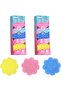 Flower Scrub Sponges Pack of 12 | Dual-Texture Cleaning Sponges with Fun Floral Design for Kitchen a