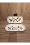 New Year Boat Plate 2 Pieces 26 cm Koki̇na/Santa Claus/New Year/Pine Tree - 3