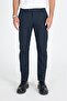 Men's Premium Dark Navy Blue Ankle Length Relaxed Fit Slim Fit Fabric Trousers - 7