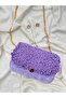 Lila Pufuduk Iyumusak Textured Handbag - 3