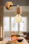 Modern Wooden Single Sconce E27 Compatible Living Room Lighting