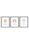 ALAYRA Nursery Posters and Rainbow Wall Decor - Set of 3 Rainbow Wall Art for Kids, Wall Art for Nursery Girl, Kids Wall Art Hello Sunshine Classroom Decorations (Unframed )30X40 CM