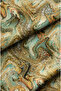 Mosaic Patterned Digital Printed Upholstery Fabric. Soft Keyed Cotton Lined Non-Stretch Fabric - 3
