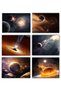 ALAYRA Outer Space Planet Wall Art Painting,for Bedroom, Livingroom, Bathroom Decor ，Posters for Kids, Boys or Girls Room Set of 6 (8" x10") Unframed20X25 CM