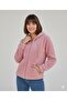 Women's Zippered Plush Plain Hoodie