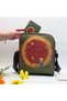 Large Postman Shoulder Bag with Little Prince Figure Green, Small Wallet Green Ethnic Bohemian Style Combination - 7