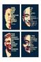 ALAYRA Combo Jeff Bezos Jack Ma Elon Musk Bill Gates Motivational Quote Poster () For Room Office School Student Kids Home wall Decoration Bedroom Hotel Living Gift sticker Boys48.3X33 CM