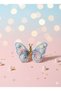 Elegant Floral Hair Clip with Moving Butterfly Detail