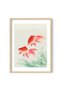 ALAYRA Japanese Wall Art - Japanese Goldfish Artwork Print, Asian Wall Art Poster for Room Aesthetic Japandi Wall Art, Modern Wall Art Japanese Art Decor (Beige Frame, )40.6X30.5 CM