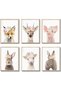 ALAYRA Baby Animal Posters and Prints Rabbite Piglet Deer Fox Canvas Painting Nursery Pig Wall Art, Piglet Print Wall Art Nordic Picture Kids Room Decoration YMX013 (12"X16"())30X40 CM