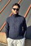 Men'S, Full Turtleneck, Old Money Culture, Wool, Regular Fit, Hi-Quality Sweater 25Pltk21 - 4