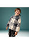 Checked Hooded Jacket with Long Sleeves
