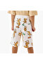 All-Over Tiger Print Shorts with Drawstring Closure and Pockets - 3