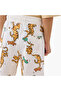 All-Over Tiger Print Shorts with Drawstring Closure and Pockets - 5